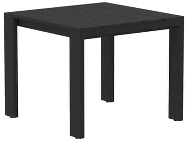 Sunpan Outdoor Lucerne Aluminum Sterling Black 36'' Wide Square Dining Table SPO109501