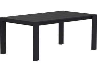 Sunpan Outdoor Lucerne Aluminum Sterling Black 70''W x 40''D Rectangular Dining Table SPO109502