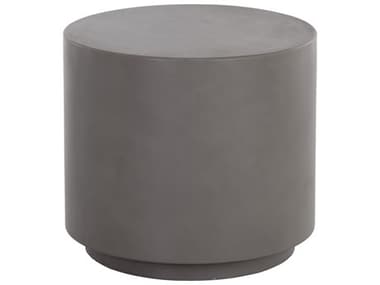 Sunpan Outdoor MIXT Rubin Concrete Grey 19.75'' Wide Round End Table SPO109593