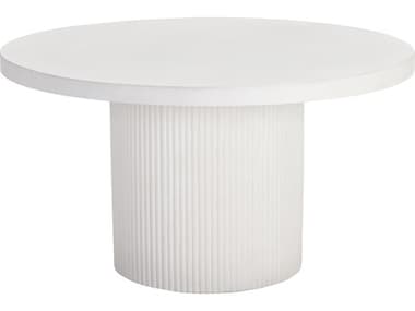Sunpan Outdoor Nicolette Concrete White 55'' Wide Round Dining Table SPO109643