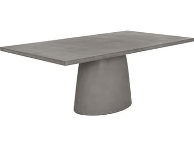 Sunpan Outdoor Solterra Cavallini Concrete Light Grey 79''W x 43''D Rectangular Dining Table SPO109896