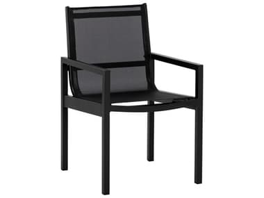 Sunpan Outdoor Merano Aluminum Black Dining Arm Chair SPO110974