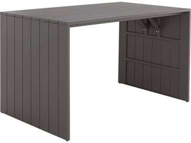 Sunpan Outdoor Verin Aluminum Warm Grey 68''W x 31.25''D Rectangular Bar Table SPO110975