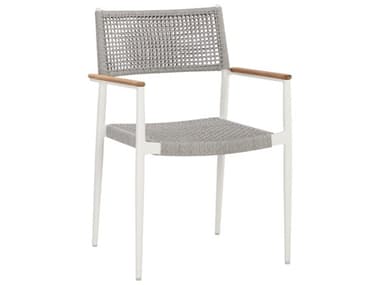 Sunpan Outdoor Nava Aluminum White Stackable Dining Arm Chair SPO111090