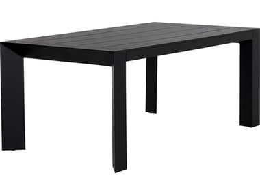Sunpan Outdoor Merano Aluminum Black 70''W x 40''D Rectangular Dining Table SPO111151