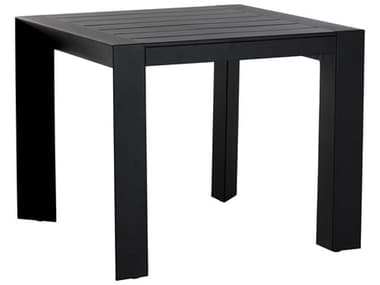 Sunpan Outdoor Merano Aluminum Black 37'' Wide Square Dining Table SPO111152