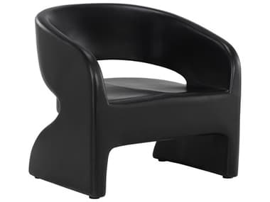 Sunpan Outdoor Cura Concrete Black Lounge Chair SPO111348