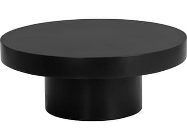 Sunpan Outdoor MIXT Brando Concrete Black 36'' Wide Round Coffee Table SPO111582