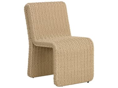 Sunpan Outdoor Edessa Synthetic Wicker Natural Dining Side Chair SPO111595