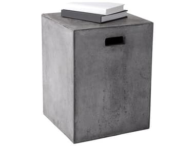 Sunpan Outdoor MIXT Castor Concrete Grey 13.75'' Wide Square End Table SPO68018