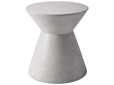 Sunpan Outdoor MIXT Astley Concrete White 17.5'' Wide Round End Table SPO78016