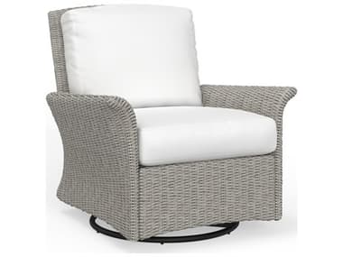 South Sea Rattan Juniper Bay Wicker Light Driftwood Swivel Glider Lounge Chair SR71305