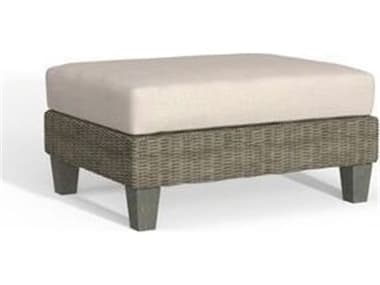 South Sea Rattan Timberline Wicker Large Rectangular Ottoman SR71426