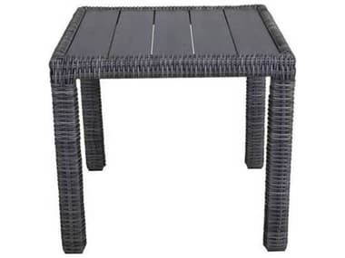 South Sea Rattan Timberline Wicker 26"Wide Square End Table SR71443