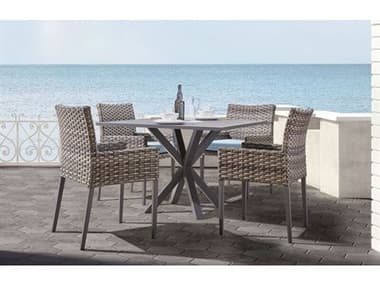 South Sea Rattan New Java Wicker Sandstone Square Outdoor Dining Table SR73417