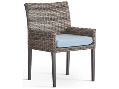 South Sea Rattan New Java Wicker Sandstone Outdoor Dining Arm Chair SR73421