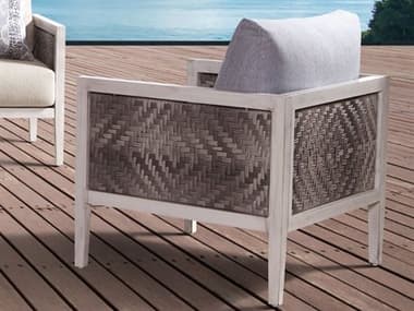 South Sea Rattan Veda Aluminum Soft White Lounge Chair SR74101