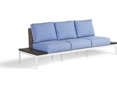 South Sea Rattan Stevie Wicker Outdoor Sofa with Tables SR73803TBL