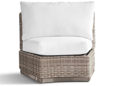 South Sea Rattan Luna Cove Wicker Curved Corner Lounge Chair in Fitted Back SR74452