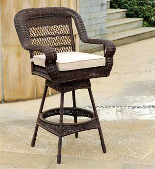 South Sea Rattan Montego Bay Wicker Mink Swivel Outdoor Patio Bar Stool SR7510924