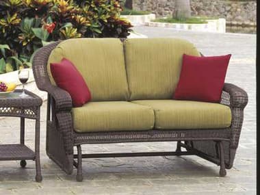 South Sea Rattan Montego Bay Wicker Mink Glider Outdoor Patio Loveseat SR75132