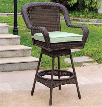 South Sea Rattan Key West Wicker Swivel Outdoor Bar Stool SR7540930