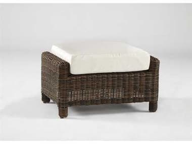 South Sea Rattan Del Ray Wicker Chestnut Patio Ottoman SR76606