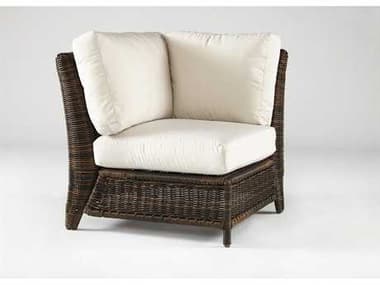 South Sea Rattan Del Ray Wicker Chestnut Corner Outdoor Patio Lounge Chair SR76653