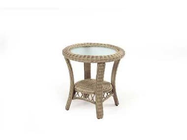 South Sea Rattan Arcadia Wicker Driftwood Round Outdoor End Table SR77343