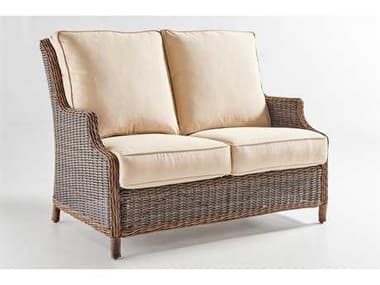 South Sea Rattan Barrington Wicker Chestnut Outdoor Patio Loveseat SR77702