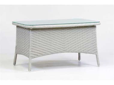 South Sea Rattan Bahia Wicker Rectangular Glass Top Patio Coffee Table SR78344