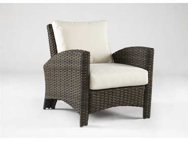 South Sea Rattan Panama Wicker Charcoal Brown Outdoor Lounge Chair SR78401