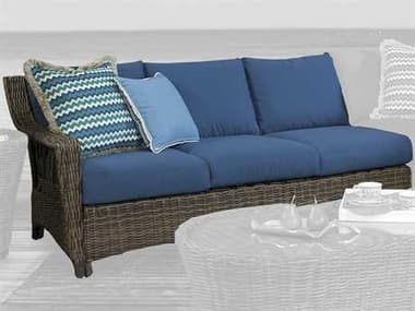 South Sea Rattan Saint John Wicker Cappuccino Left Arm Outdoor Patio Sofa SR78563