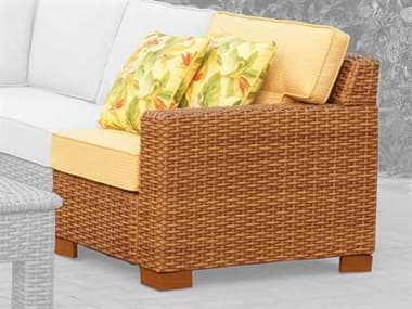 South Sea Rattan Java Wicker Honey Right Arm Outdoor Lounge Chair SR79251