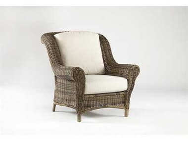 South Sea Rattan Provence Wicker Grey Patina Outdoor Lounge Chair SR79901