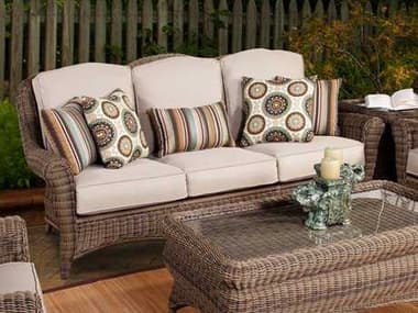 South Sea Rattan Provence Wicker Grey Patina Outdoor Patio Sofa SR79903