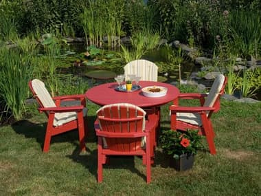 Seaside Casual Salem Rounds Recycled Plastic Dining Set SSC042SET9