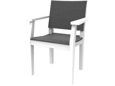 Seaside Casual Mad Recycled Plastic Wicker Dining Arm Chair SSC281W