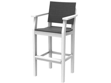 Seaside Casual Mad Recycled Plastic Wicker Bar Stool SSC283W