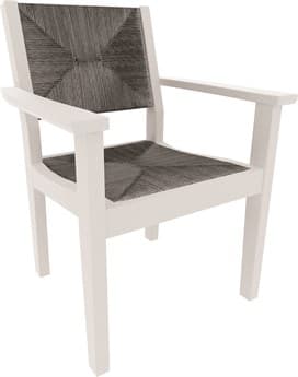 Seaside Casual Greenwich Recycled Plastic Woven Dining Arm Chair SSC602W