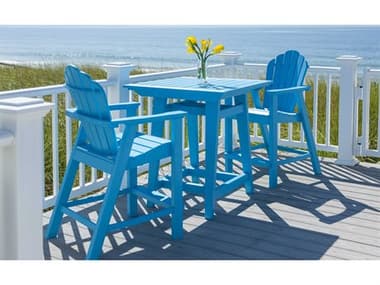 Seaside Casual Classic Adirondack Recycled Plastic Counter Set SSCCLSSCACNTRSET2