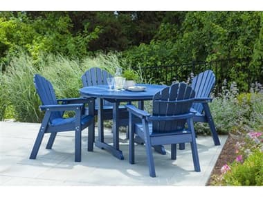 Seaside Casual Classic Adirondack Recycled Plastic Dining Set SSCCLSSCADINSET3
