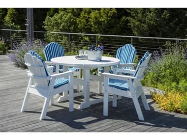 Seaside Casual Classic Adirondack Recycled Plastic Dining Set SSCCLSSCADINSET6