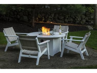 Seaside Casual Mad Recycled Plastic Fire Pit Lounge Set SSCMADLNGFRPTSET