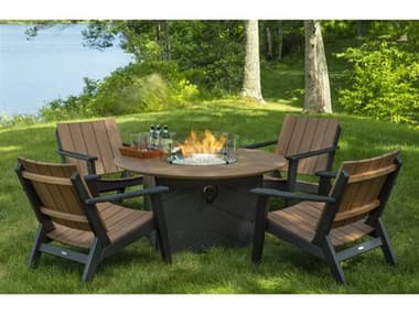 Seaside Casual Mad Recycled Plastic Fire Pit Lounge Set SSCMADLNGFRPTSET2