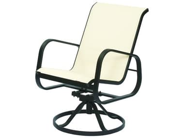 Suncoast Seascape Sling Cast Aluminum  Swivel Tilt Dining Arm Chair SUD011