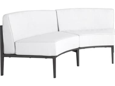 Summer Classics Santa Barbara Aluminum Slate Grey Sectional Curved Corner Lounge Chair SUM135031