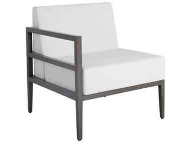 Summer Classics Santa Barbara Aluminum Slate Grey Sectional Left/Right Arm Lounge Chair SUM135231