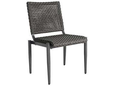 Summer Classics Harbor Quick Ship N-dura Resin Wicker Slate Grey Dining Side Chair SUM138831QS