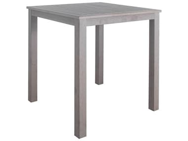 Summer Classics Portside N-Dura Wood 42.25'' Wide Square Bar Table with Umbrella Hole SUM1393